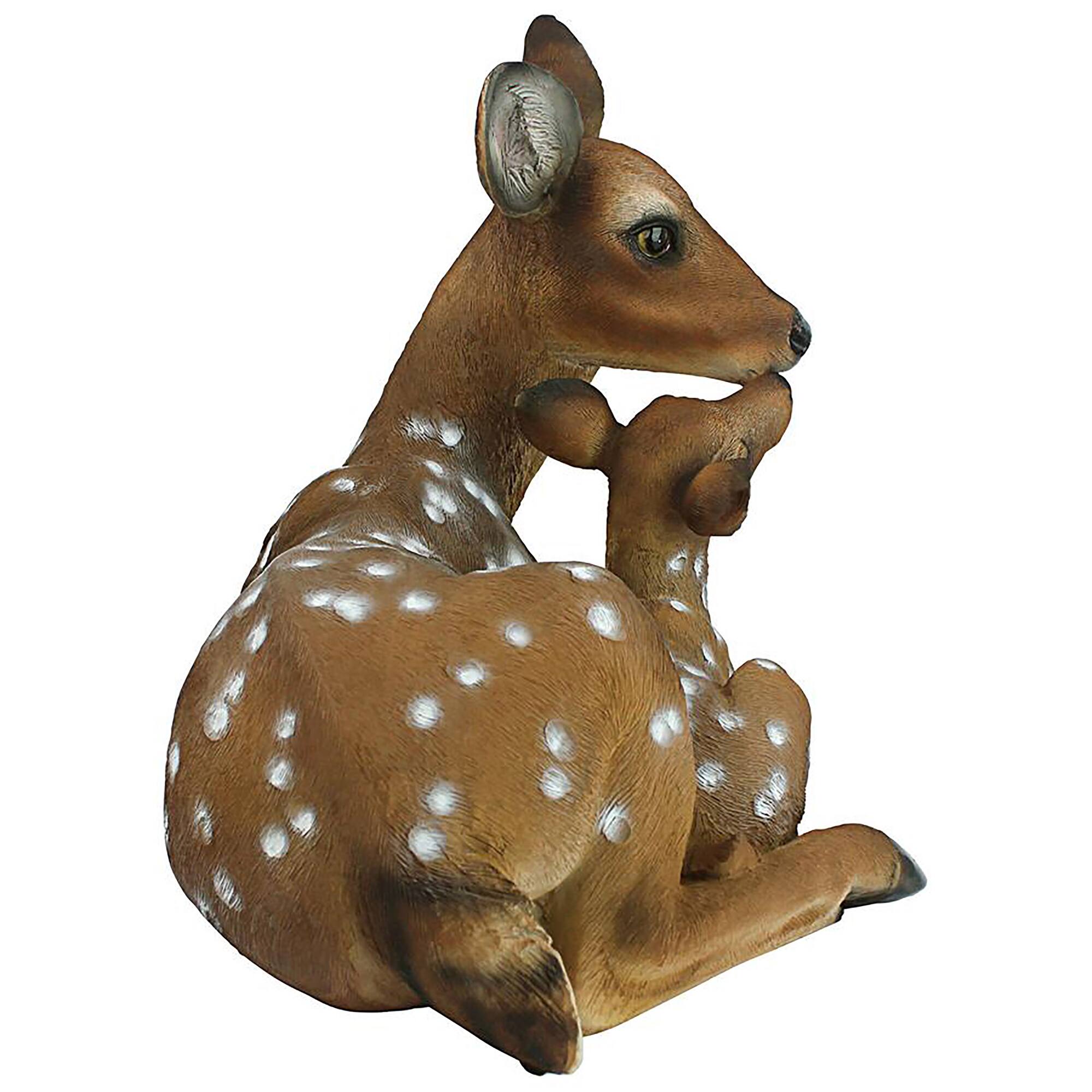 Design Toscano 19" Mothers Love, Doe and Fawn Sculpture